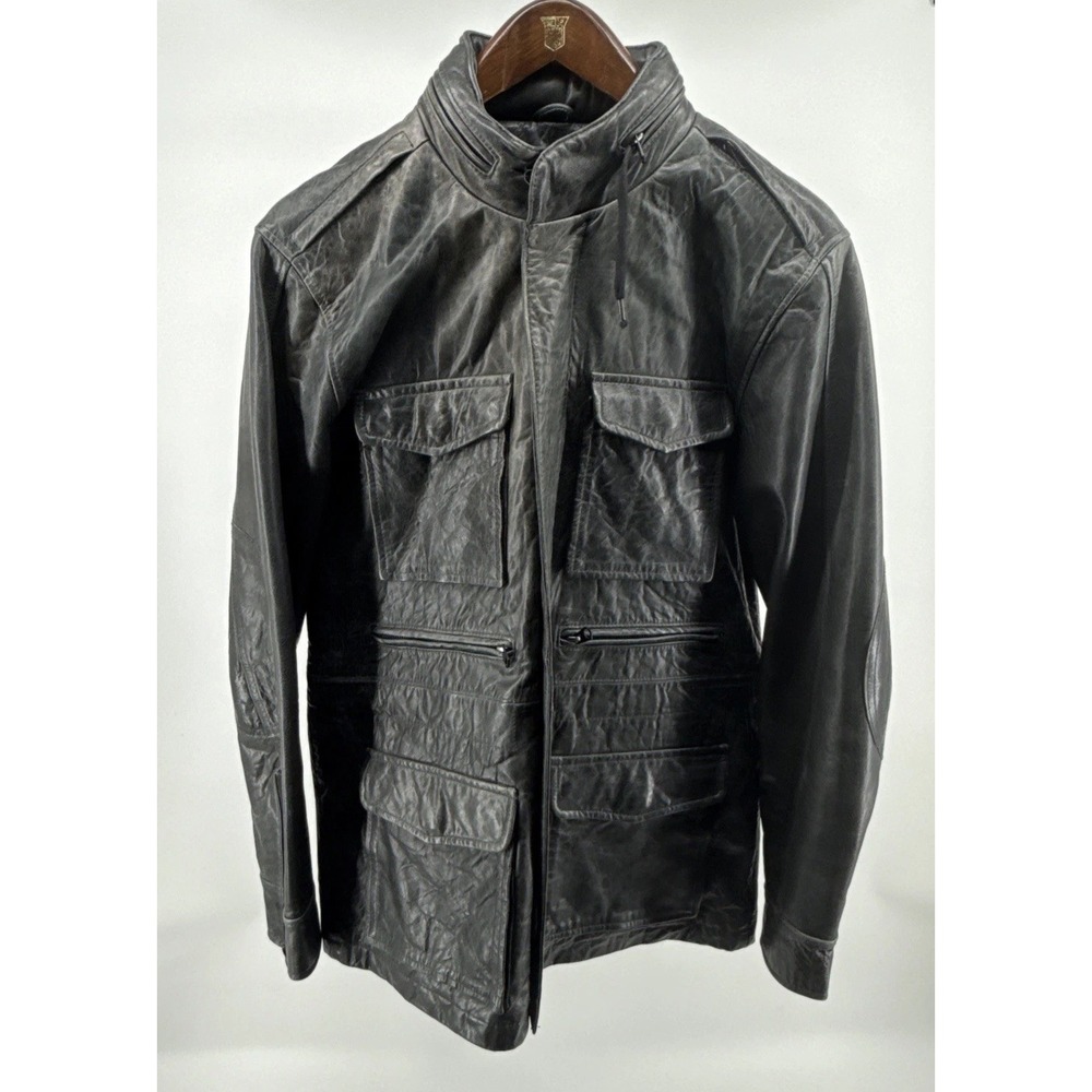 Vintage Alpinestars Leather Motorcycle Jacket Black Men's M